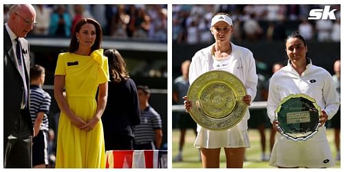 A number of celebrities were in attendance for the women's singles final at Wimbledon