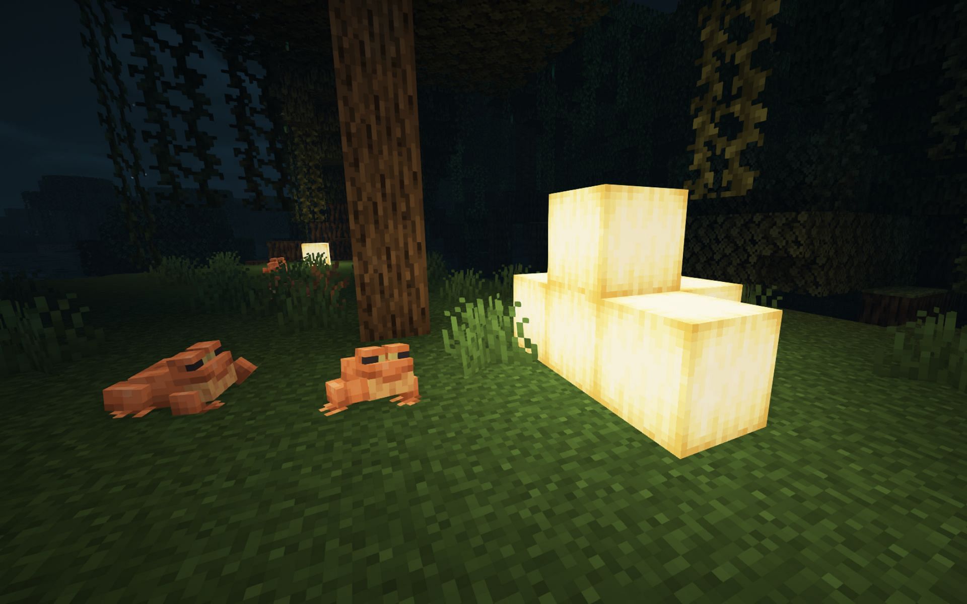 Froglights are rare blocks that can be obtained from frogs (Image via Minecraft 1.19 update)