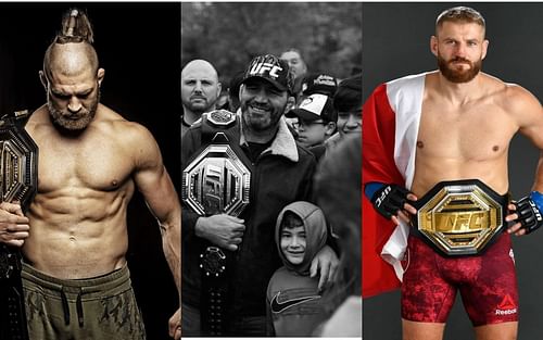 Jiri Prochazka (Left), Glover Teixeira (Middle), and Jan Blachowicz (Right) (Images courtesy of @jiriprochazka Instagram, @gloverteixeira Instagram, and @janblachowicz Instagram)