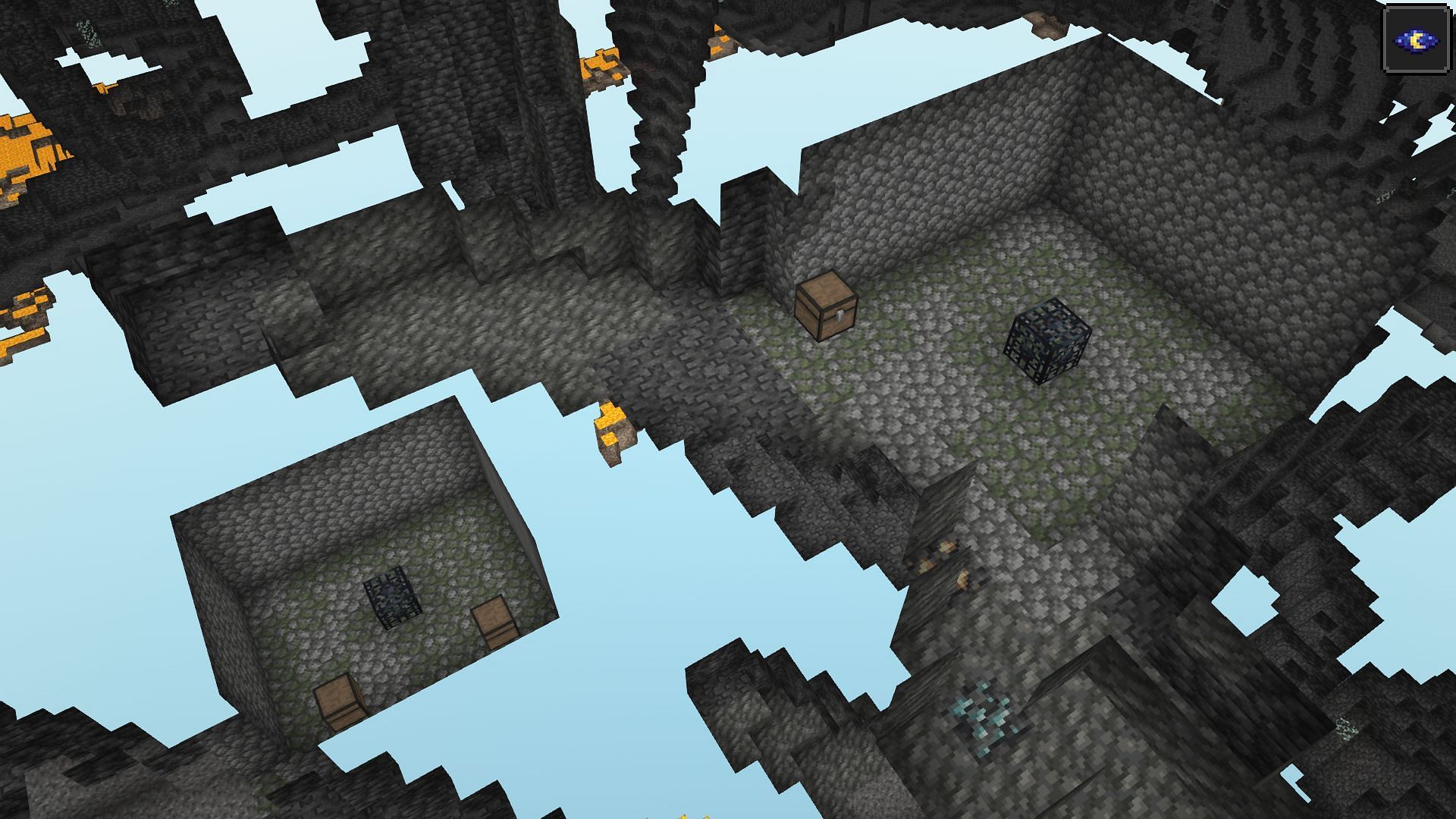 Two dungeons generating close to each other (Image via Minecraft)