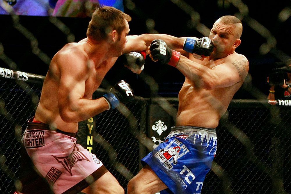 Chuck Liddell and Rich Franklin produced a truly memorable war in their 2010 clash