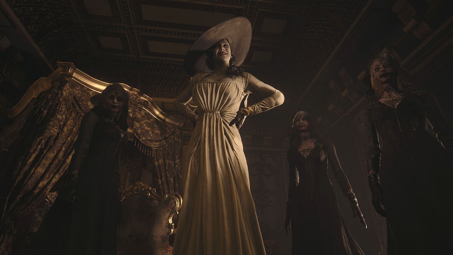Lady Dimitrescu and her three daughters (Image via Capcom)