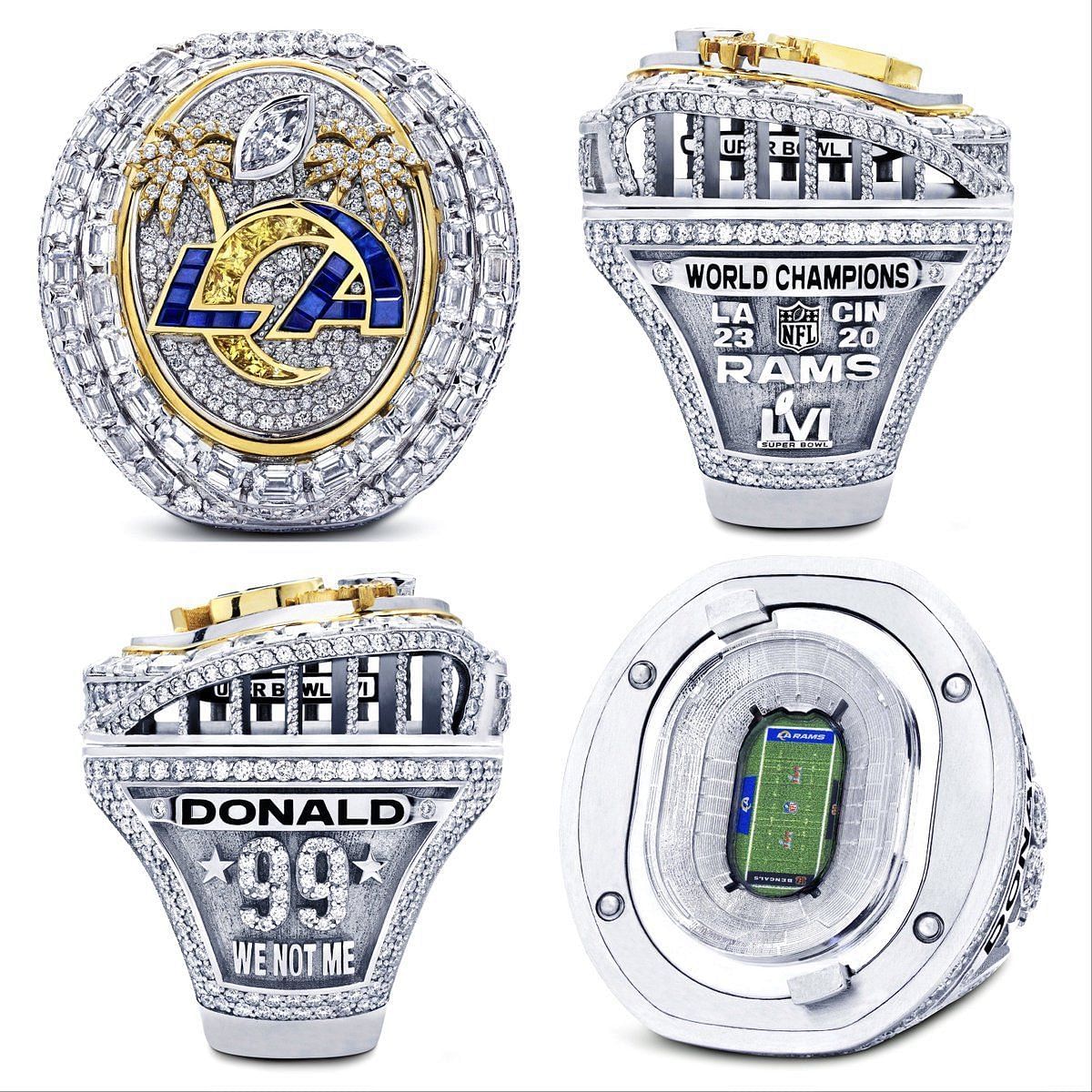 The Los Angeles Rams Super Bowl LVI Ring Has the Most Diamond