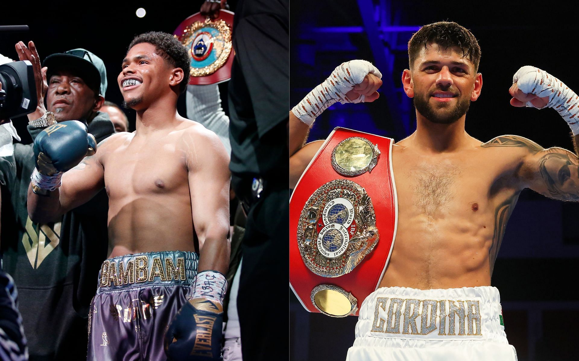 Shakur Stevenson (L) and Joe Cordina (R) [Image credits Getty Images]