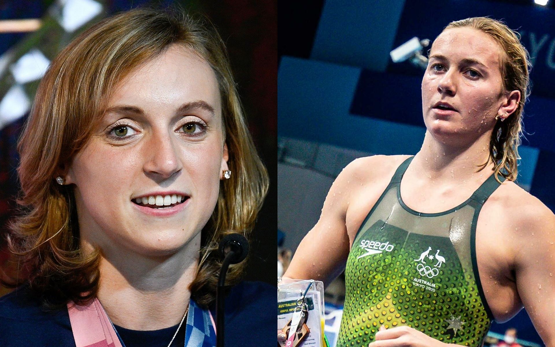 Katie Ledecky and Ariarne Titmus are considered as rivals in the world of competitive swimming (Image via Sportskeeda)
