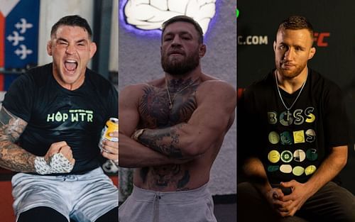 (L to R) Dustin Poirier, Conor McGregor, and Justin Gaethje [Images via @dustinpoirier, @thenotoriousmma, and @justin_gaethje on Instagram]