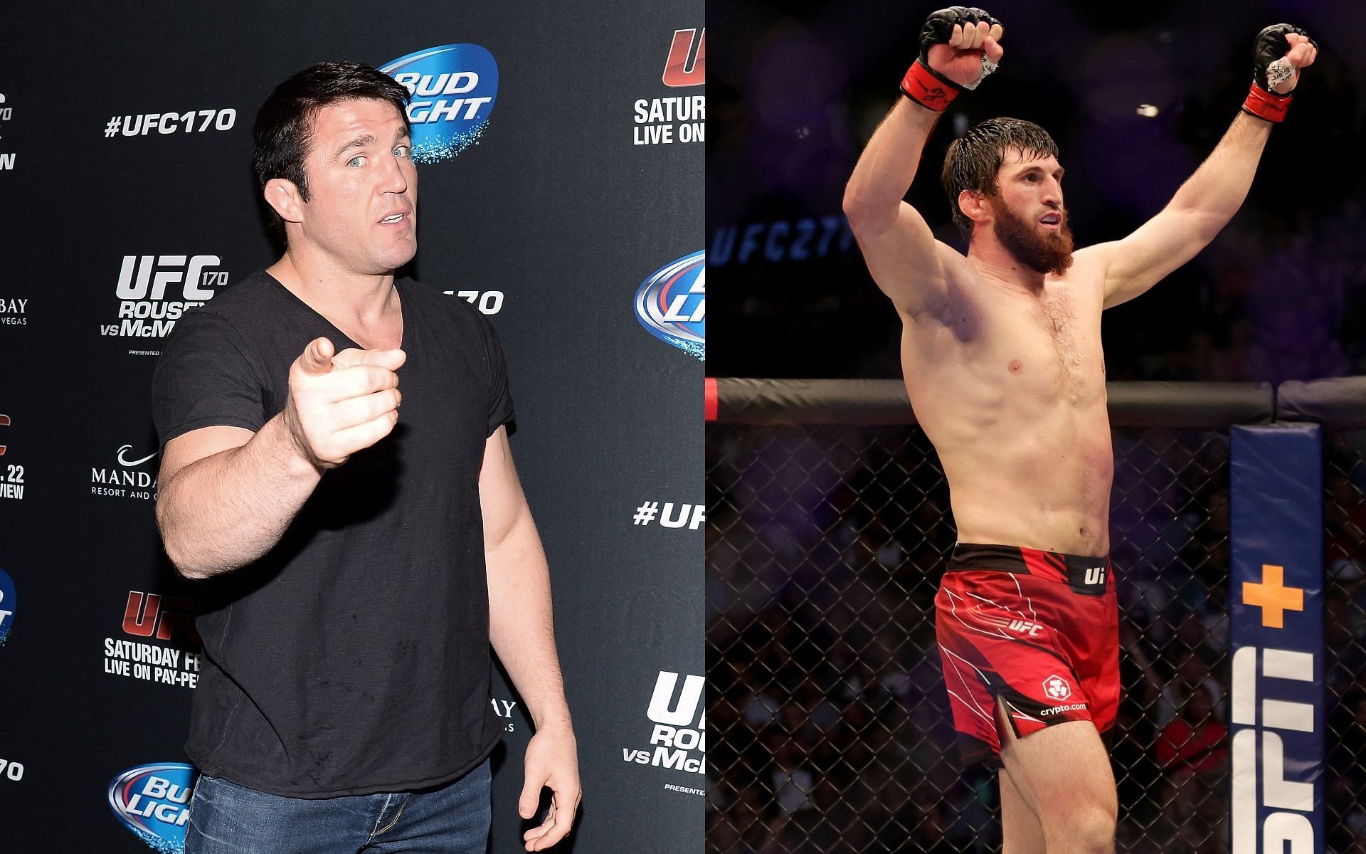 Chael Sonnen (left), Magomed Ankalaev (right) [Image credits: Getty]