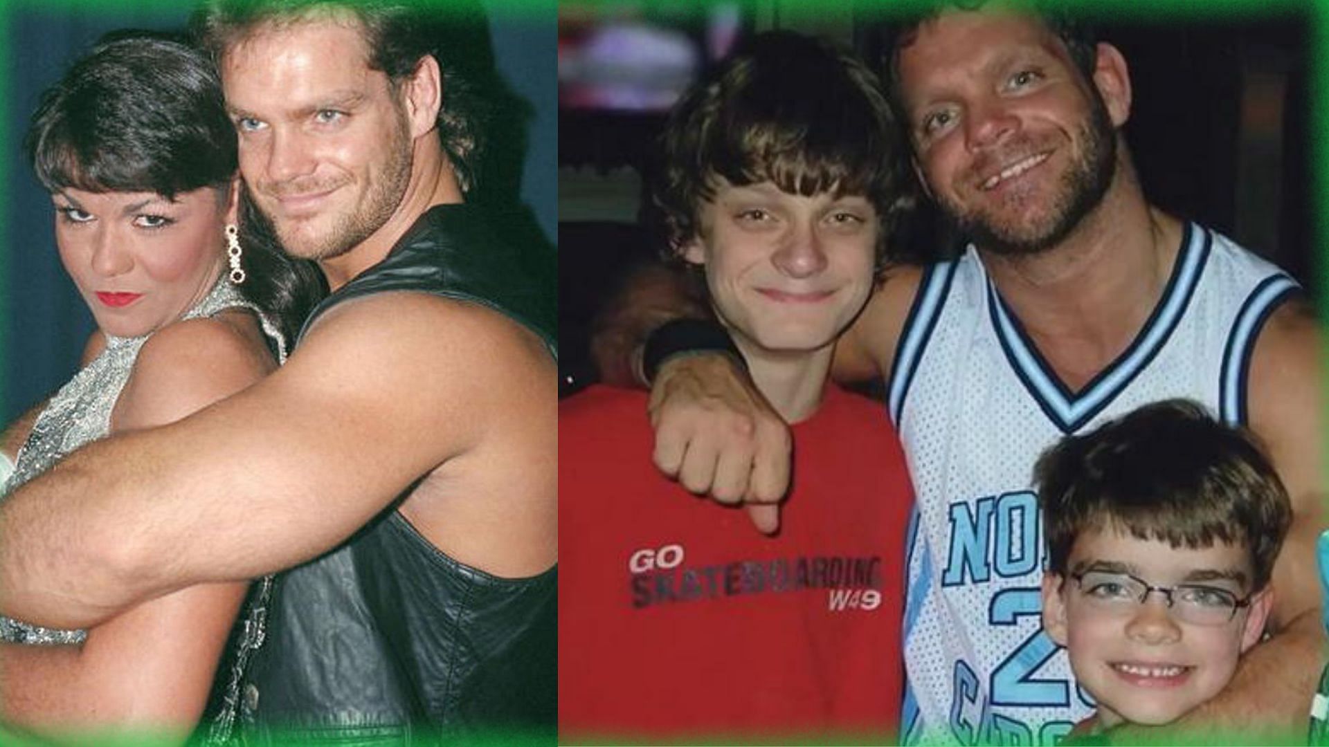 Chris Benoit with his wife (R) and his sons (L)