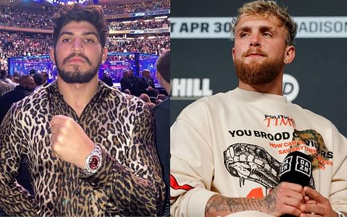 Dillon Danis (L) and Jake Paul (R)