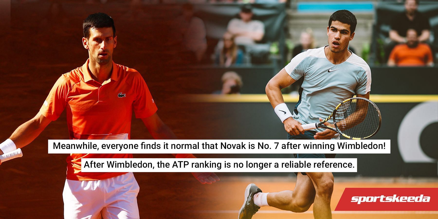 Novak Djokovic fans react to Carlos Alcaraz entering the top 5 in the ATP rankings