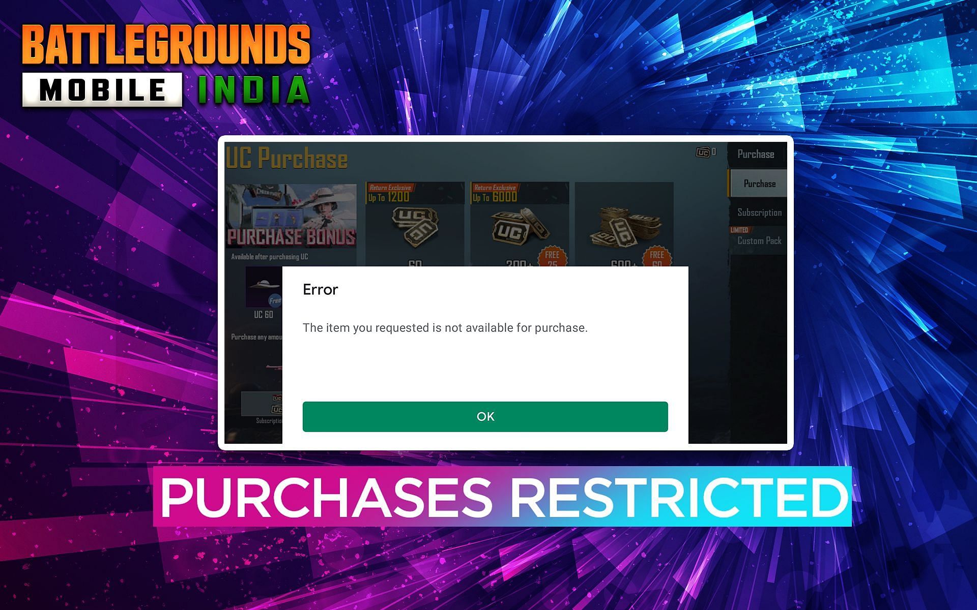 In-game purchases have been restriced (Image via Sportskeeda)