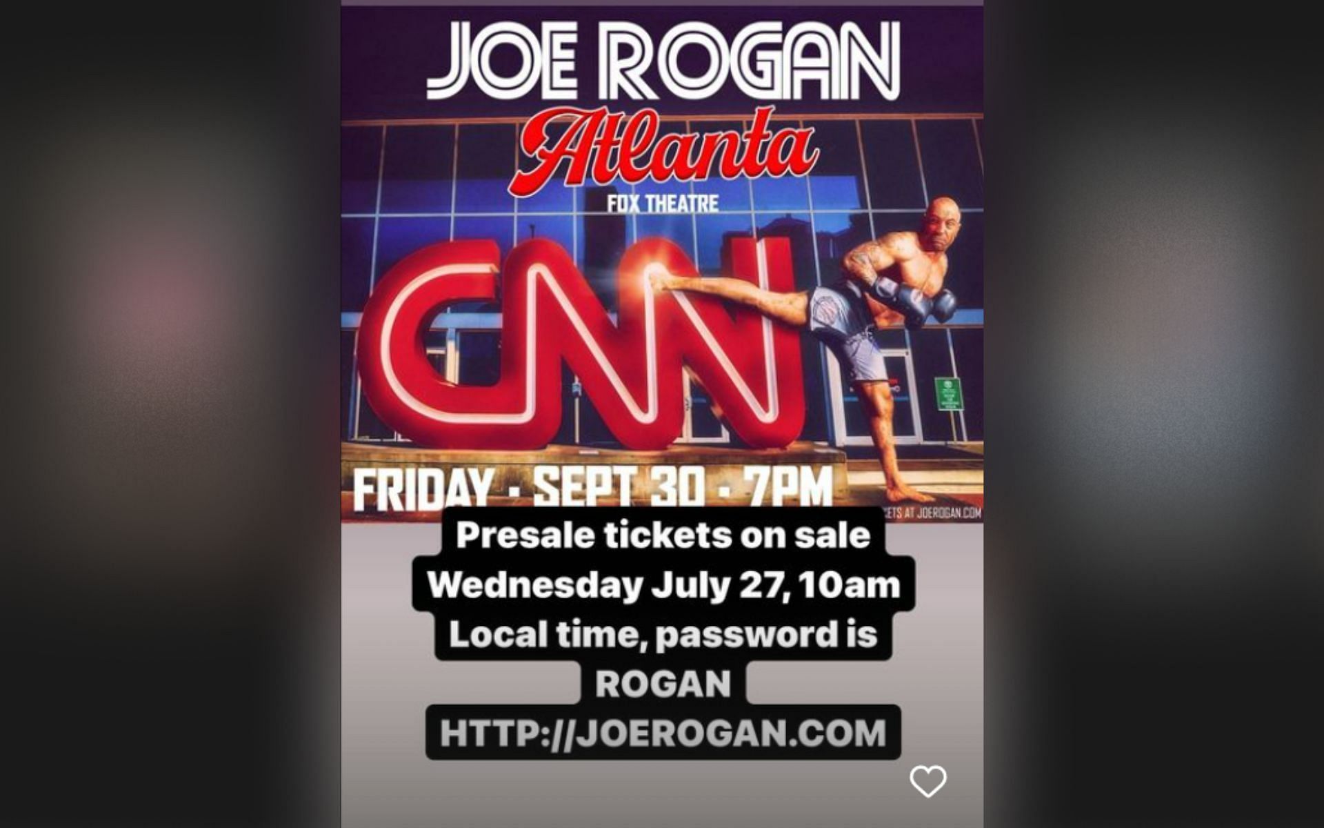 Rogan trolls CNN [Photo via @joerogan on Instagram]