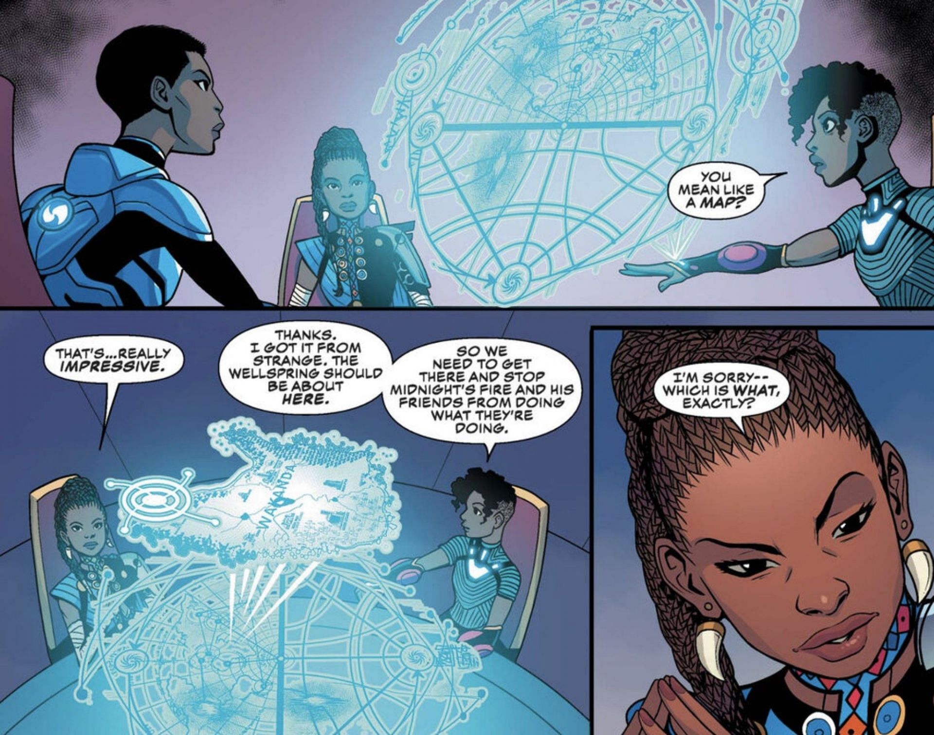 Shuri and Riri Williams in comics (Image via Marvel Comics)