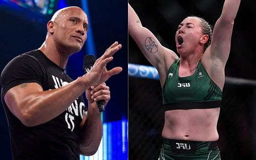 Dwayne 'The Rock' Johnson (left) and Molly McCann (right)