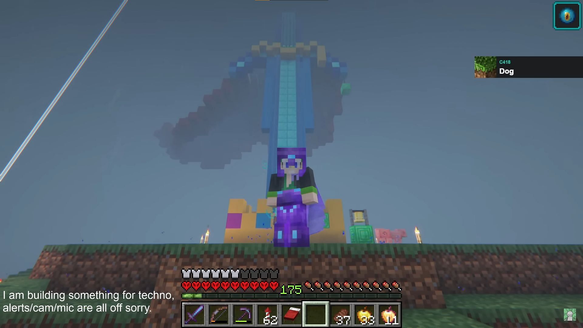 Download Minecraft Dream And Techno Blade Statue Wallpaper