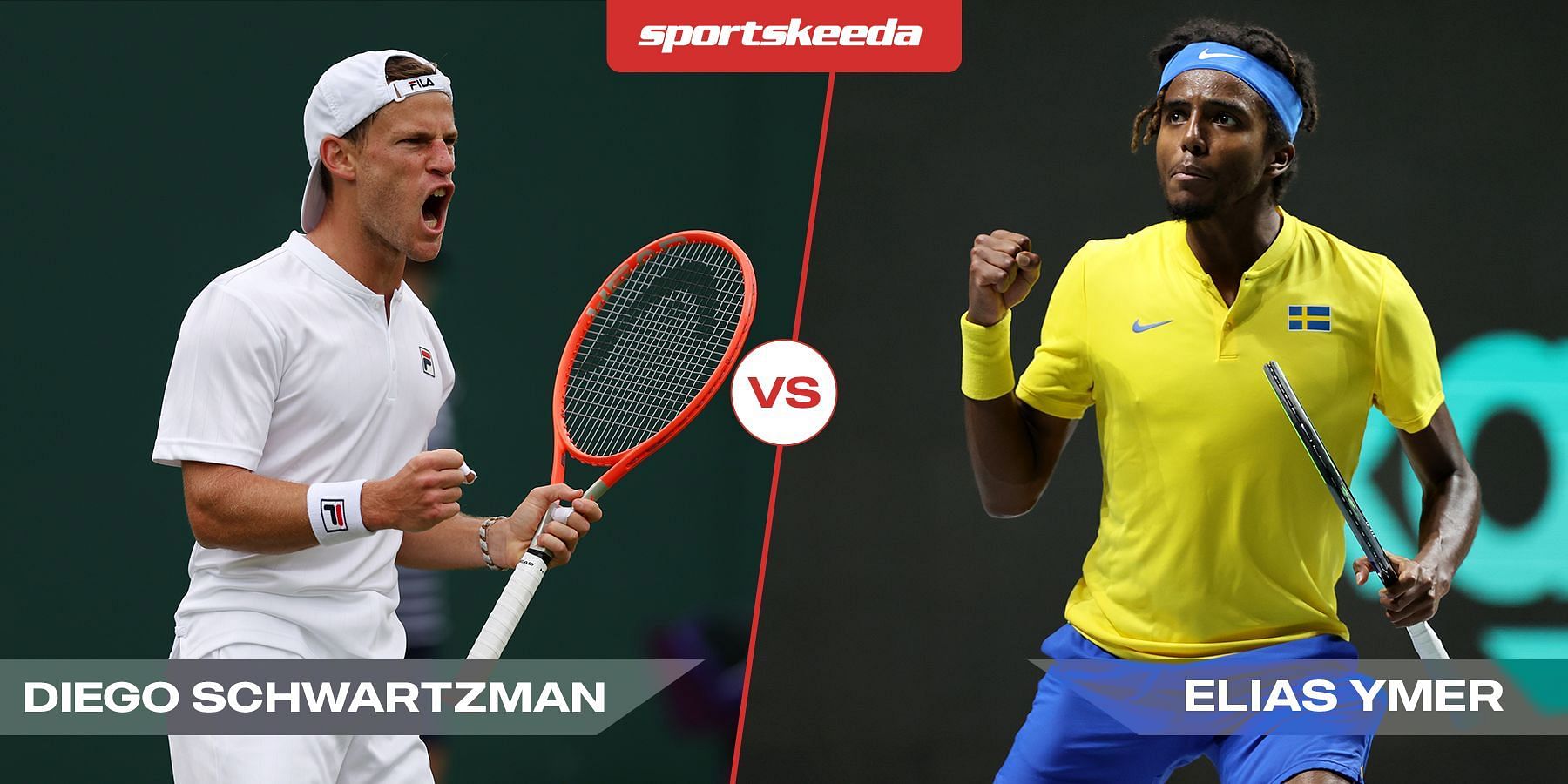 Schwartzman (L) will face Elias Ymer in the second round of the Nordea Open