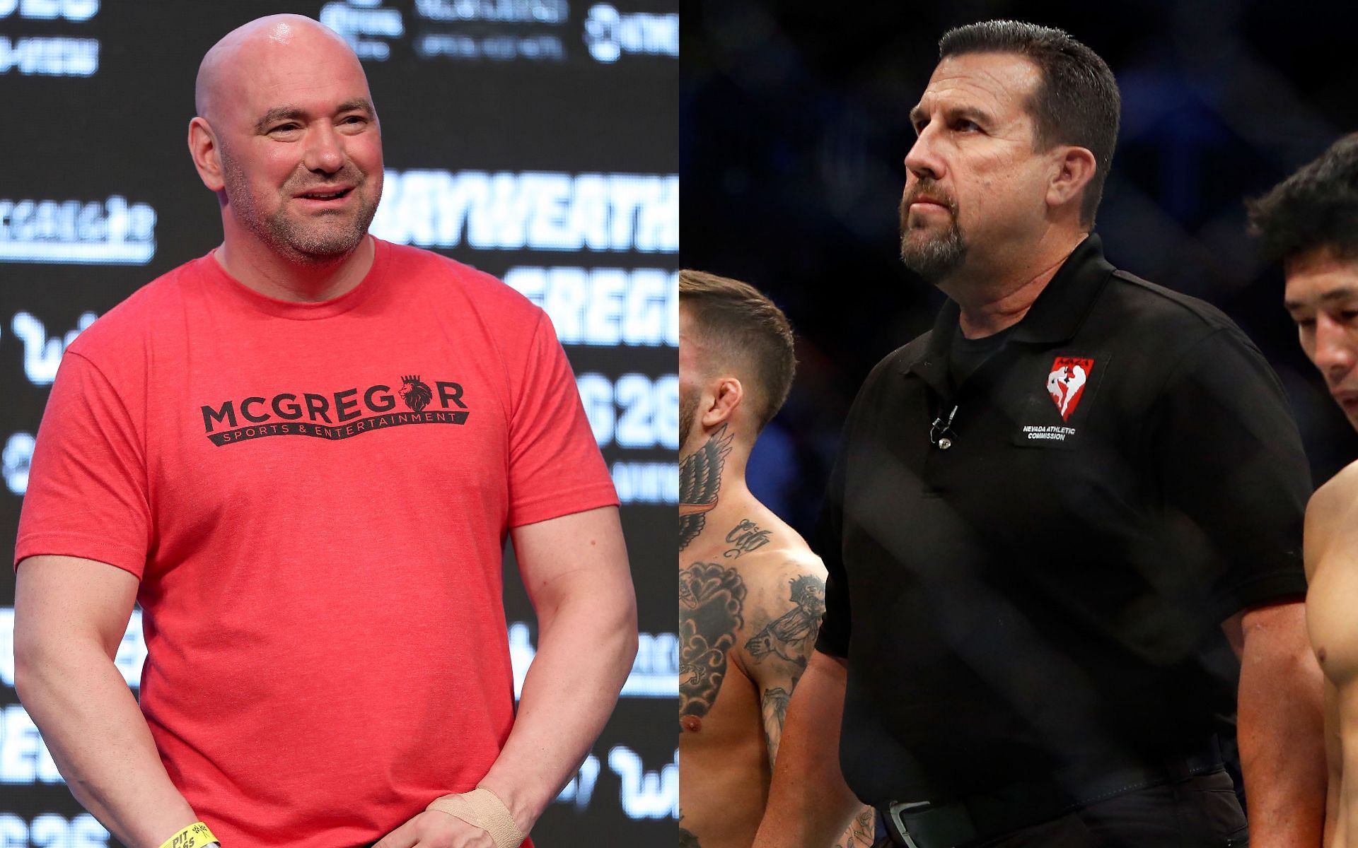 Dana White (left) and John McCarthy (right) (Images via Getty)