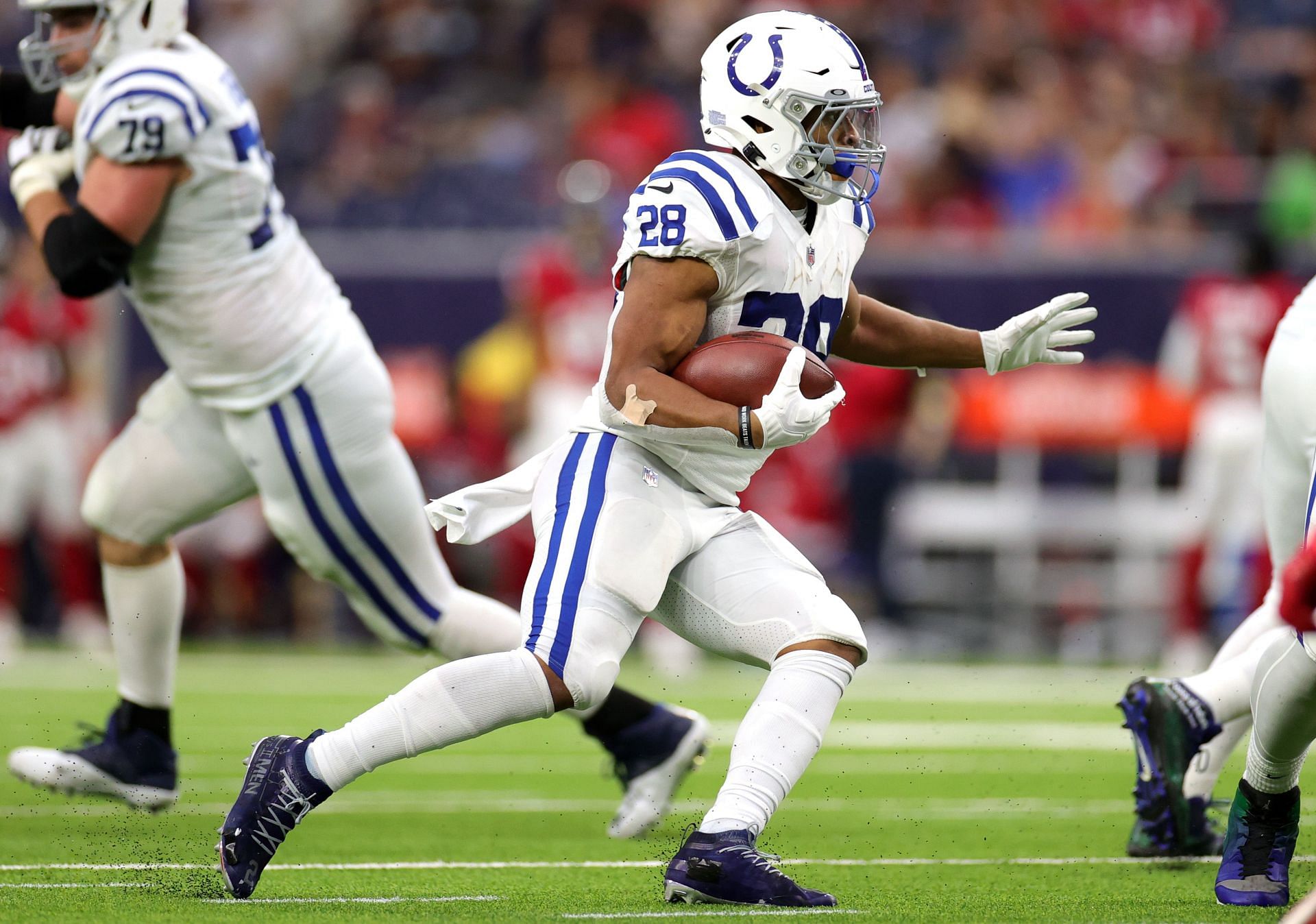 Jonathan Taylor in action in an NFL game