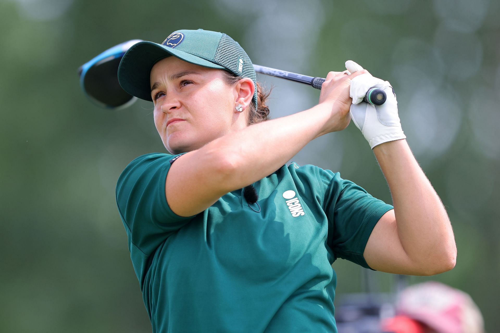 Ashleigh Barty playing golf in the Icon Series in New Jersey early this month