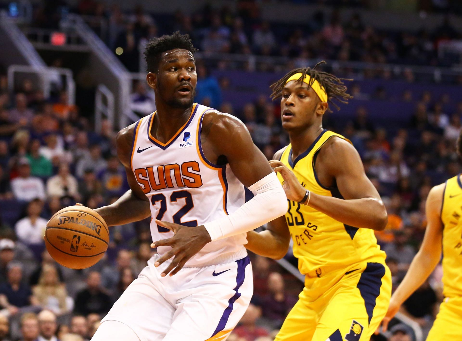 If the Indiana Pacers acquire Deandre Ayton, Myles Turner should be gone. [Photo: 8 points, 9 seconds]