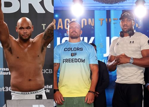 Frazer Clarke (left), Oleksandr Usyk vs Anthony Joshua (right)