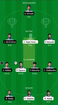 CSR vs VZW Dream11 Prediction - Shriram Andra Premier League