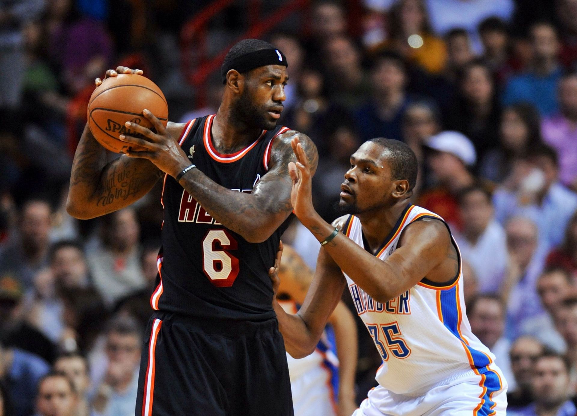 LeBron James&#039; Miami Heat beat Kevin Durant&#039;s OKC Thunder in the 2012 NBA Finals. [Photo: FTW USA Today]