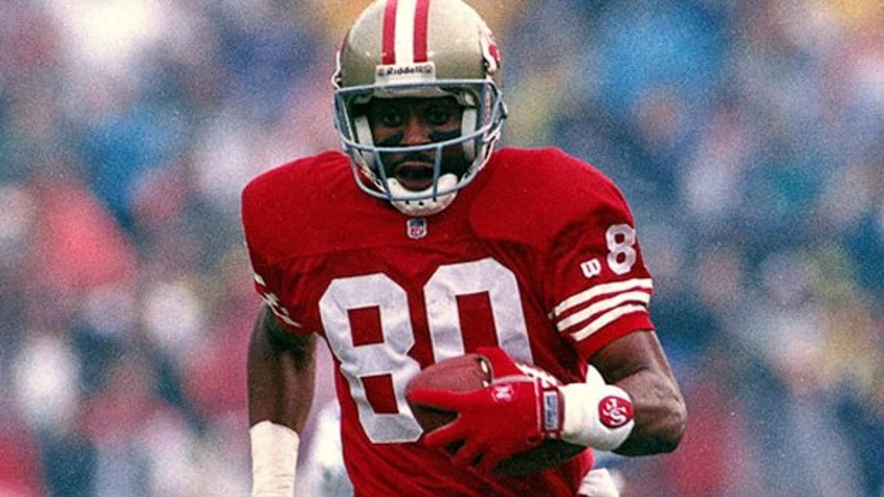 Jerry Rice with the San Francisco 49ers
