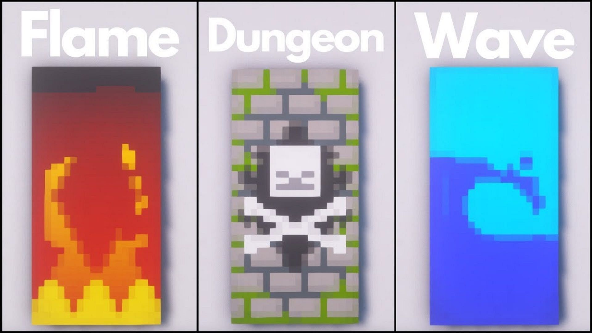 Player-made banner patterns (Image via Blendigi/Youtube)