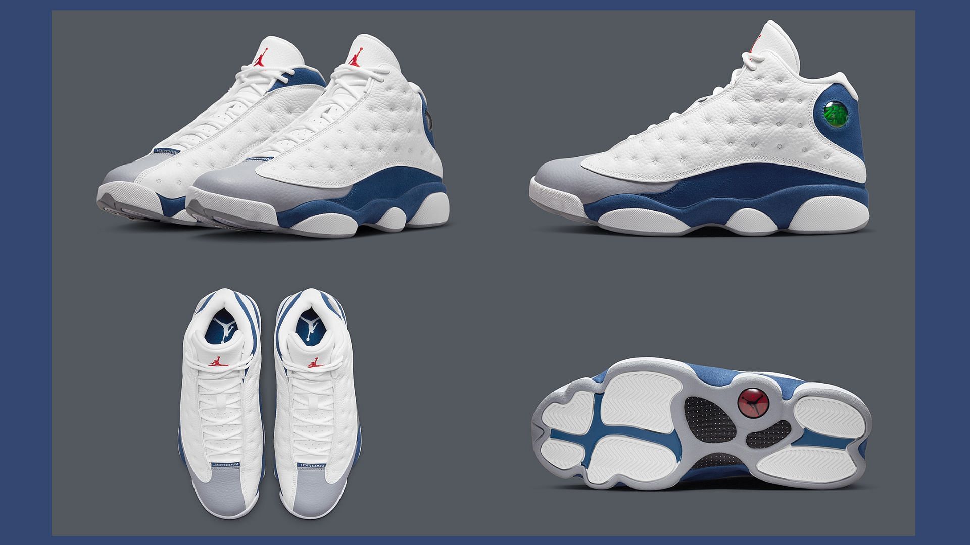 Take a look at the AJ13 French Blue colorway (Image via Sportskeeda)