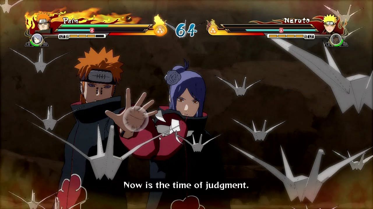 Pain and Konan attack Konoha hoping to destroy it during the