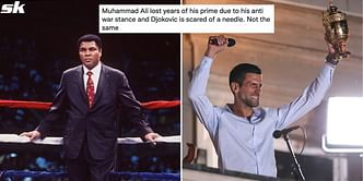 "The two are not even close" - Tennis fans criticize political writer James Melville for comparing Muhammad Ali's anti-war stance to Novak Djokovic not getting the vaccine
