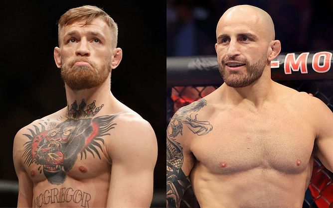 "Flatlines him within 7 seconds" - Fans pick sides for prime Conor McGregor vs. Alexander Volkanovski at featherweight