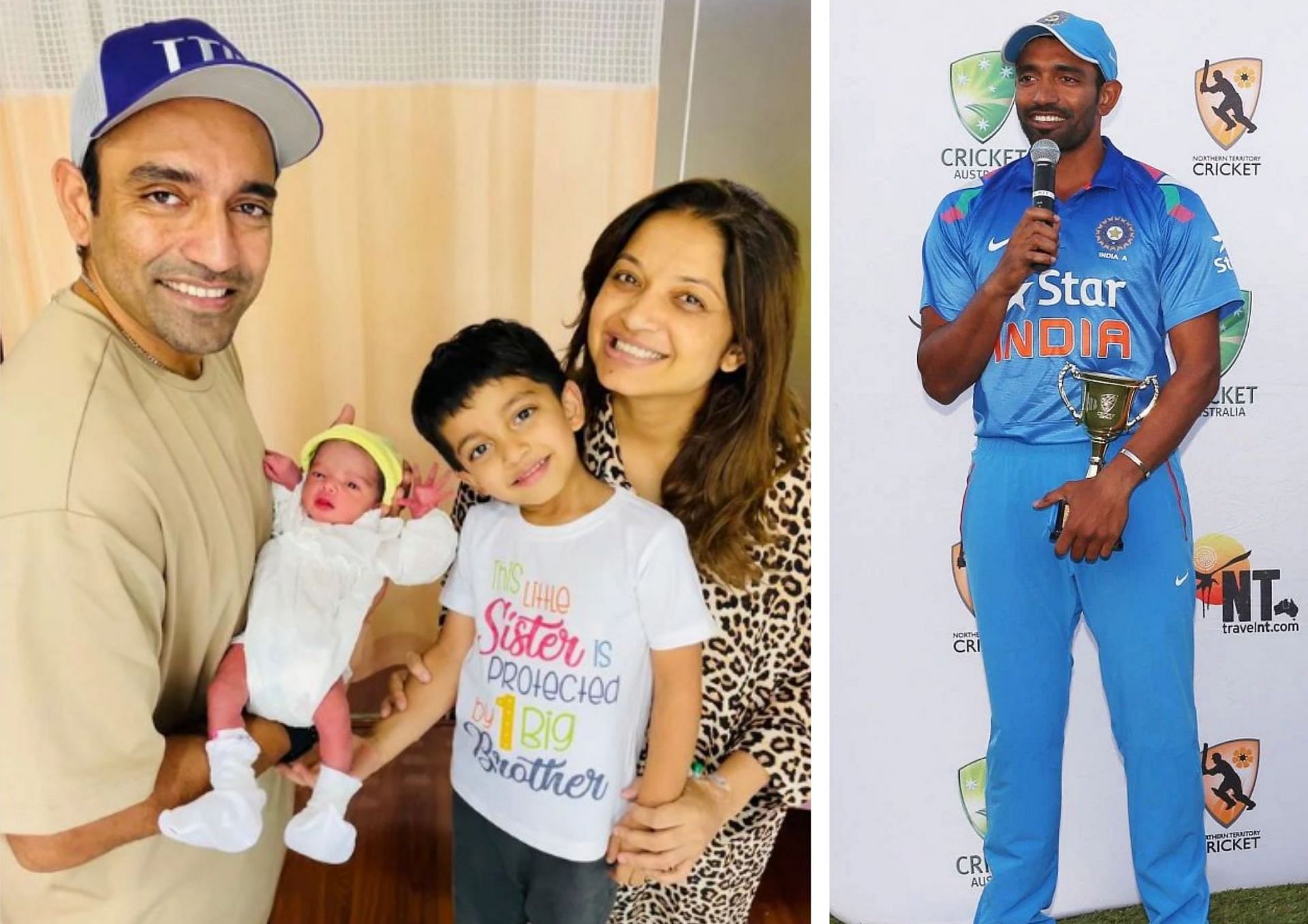 Robin Uthappa has become a father for the second time. (Picture Credits: Instagram/ Robin Uthappa; Getty Images).