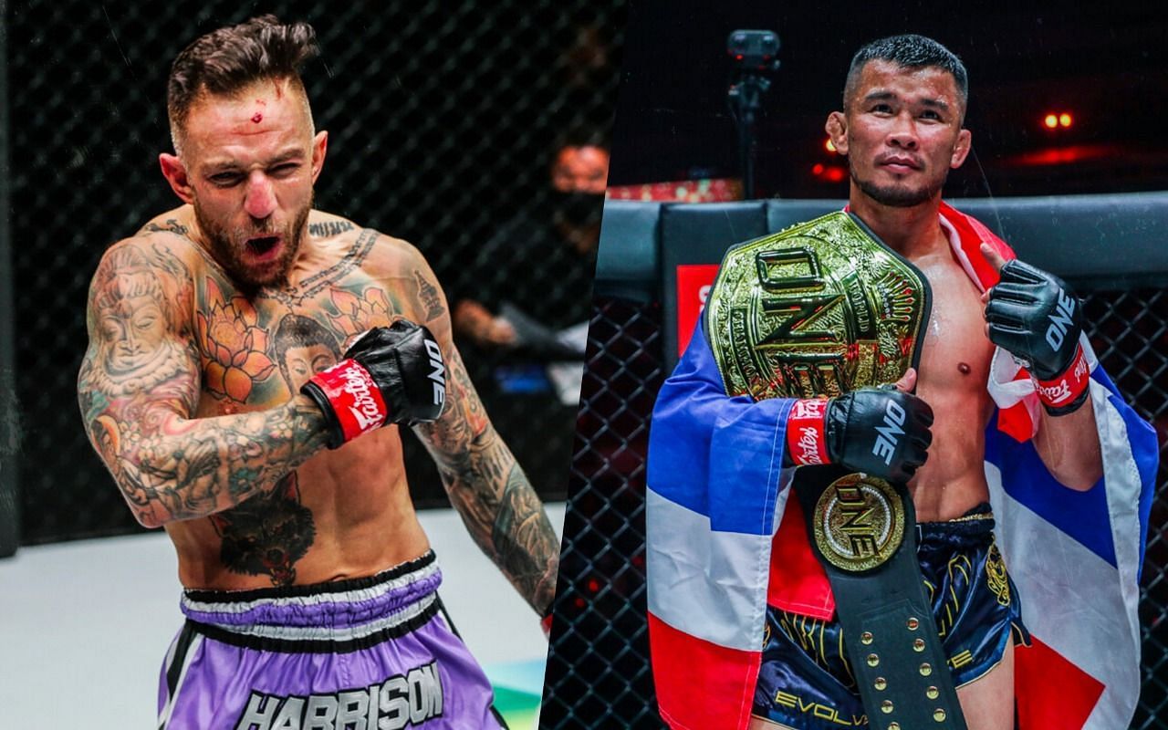 Liam Harrison (left), Nong-O Gaiyanghadao (right) [Photo Credit: ONE Championship] 