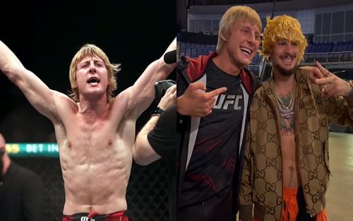 Paddy Pimblett (left and right) and Sean O'Malley (far right) [Images Courtesy: @theufcbaddy on Instagram and on Twitter]