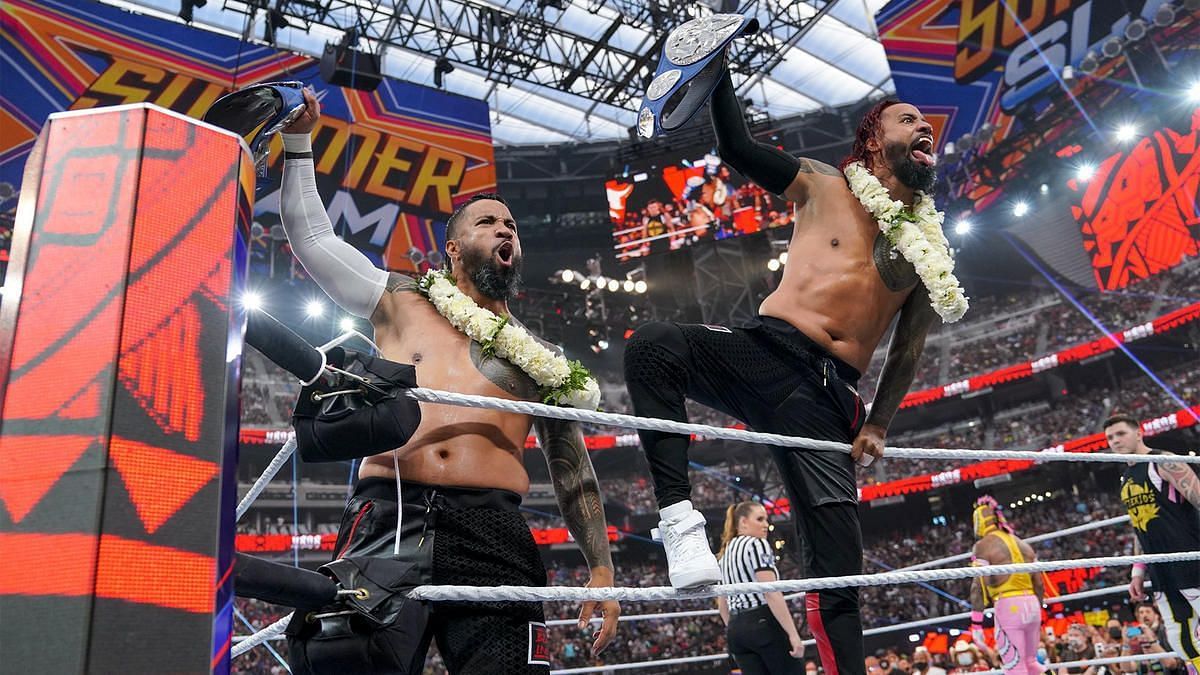 The Usos at SummerSlam 2021.