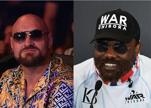 Tyson Fury (left), Dereck Chisora (right)