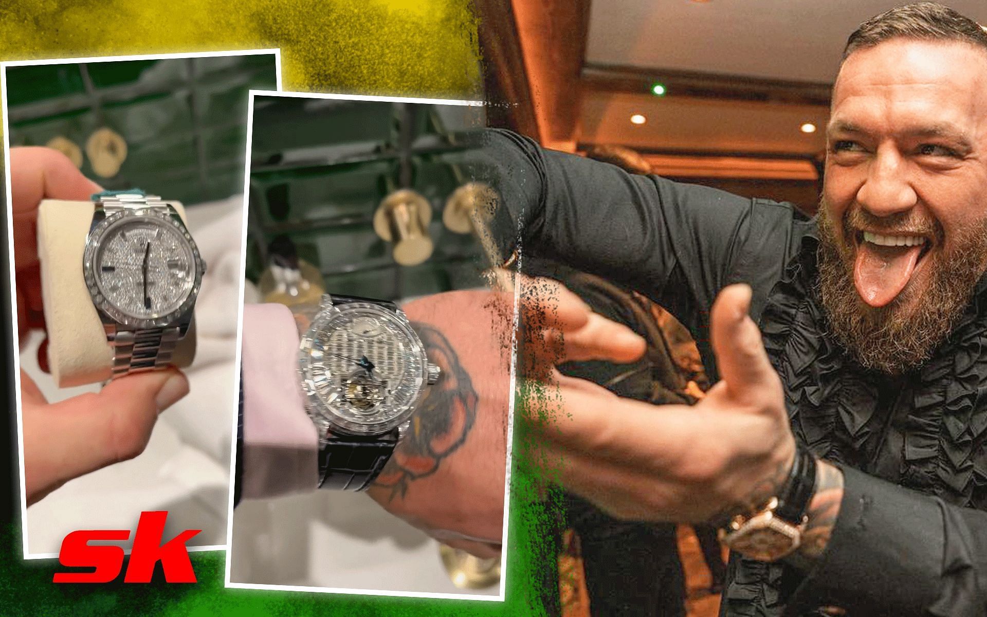 Conor McGregor shows off multi-million dollar watch collection that  includes $2.3M piece after purchasing 'solid gold pocket watch' with first  UFC pay cheque | talkSPORT