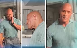 The Rock reacts to getting slapped hard by co-star in a viral trend