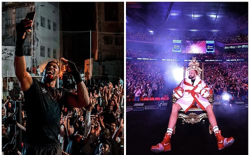 Anthony Joshua (left), Tyson Fury (right) - Images via @anthonyjoshua and @tysonfury on Instagram