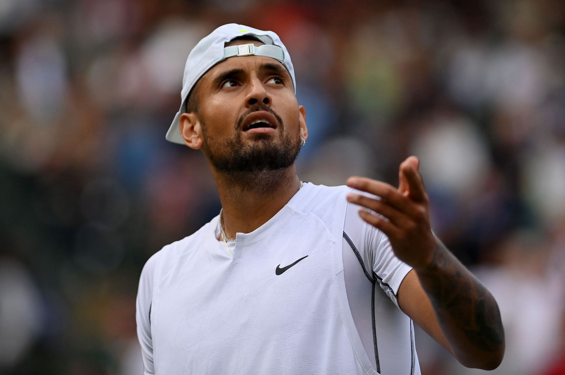 Nick Kyrgios was animated throughout the contest