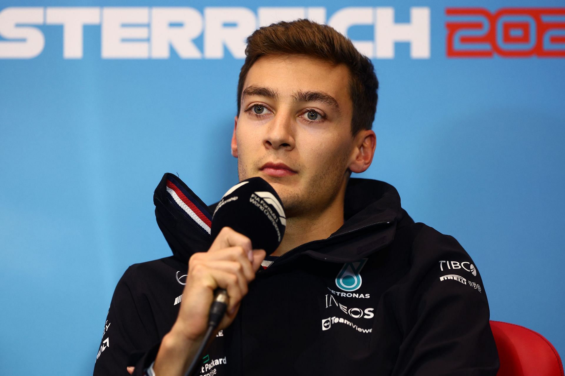 F1 Grand Prix of Austria - Previews - George Russell arrives in Austria.