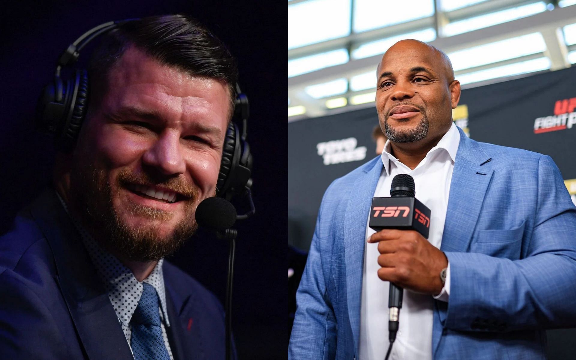 Michael Bisping (L) and Daniel Cormier (R)