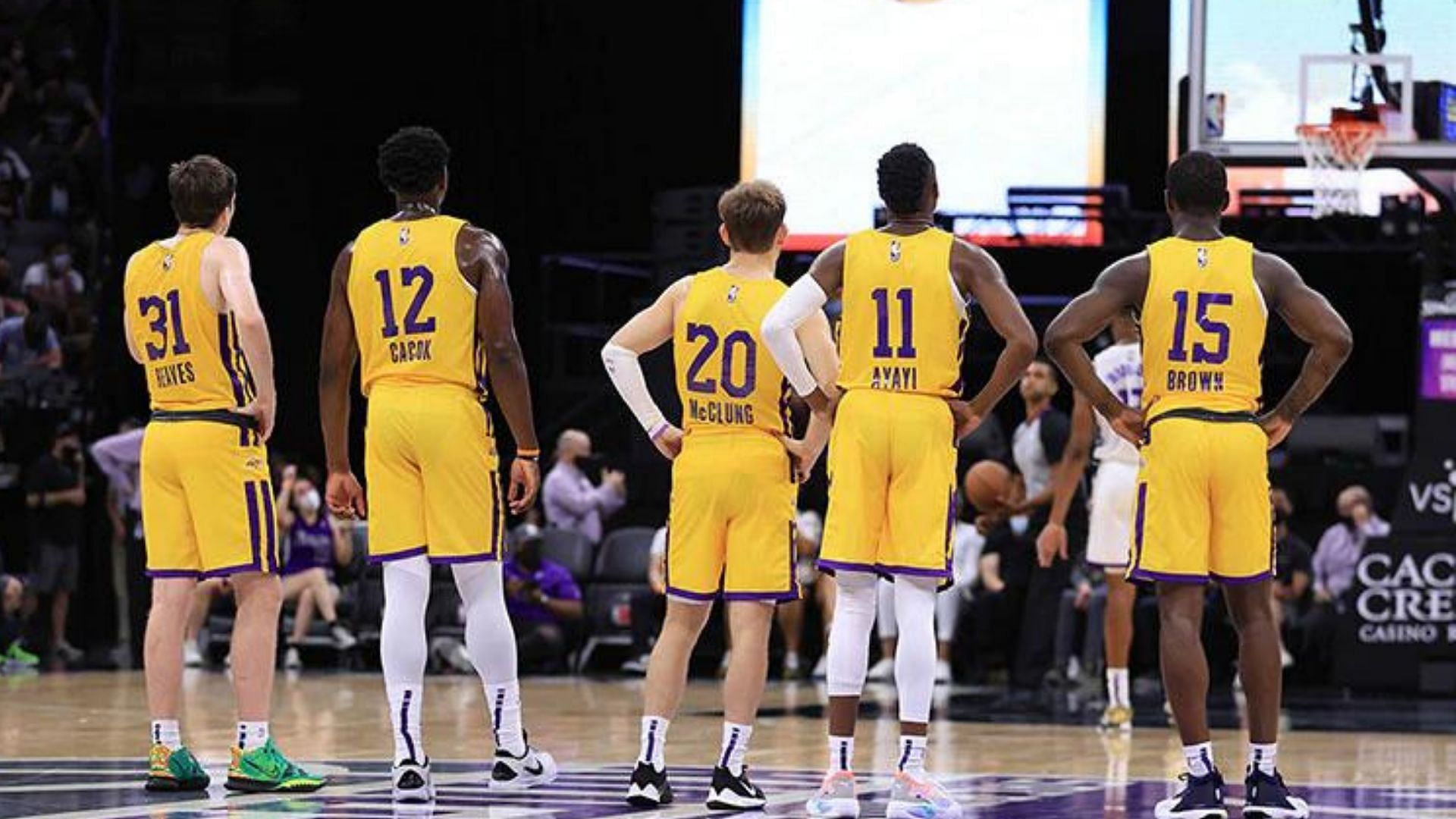 The LA Lakers California Classic team from 2021