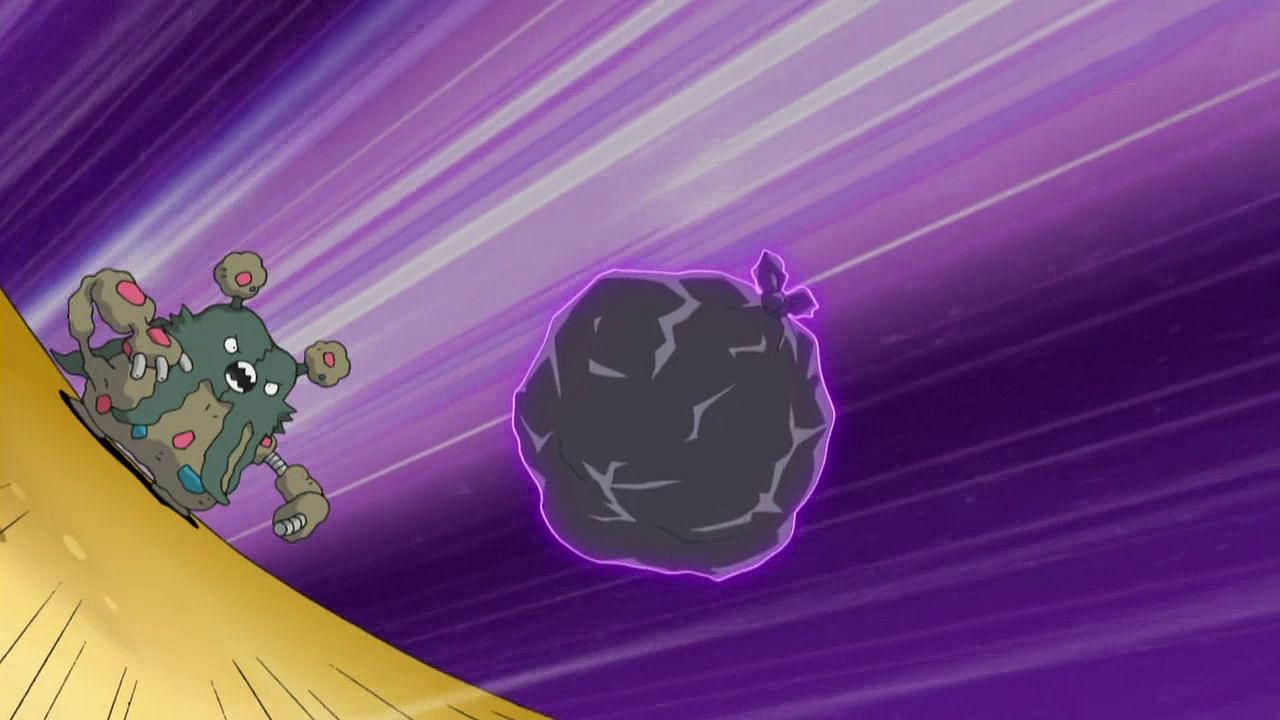 Garbodor using Gunk Shot in the anime (Image via The Pokemon Company)