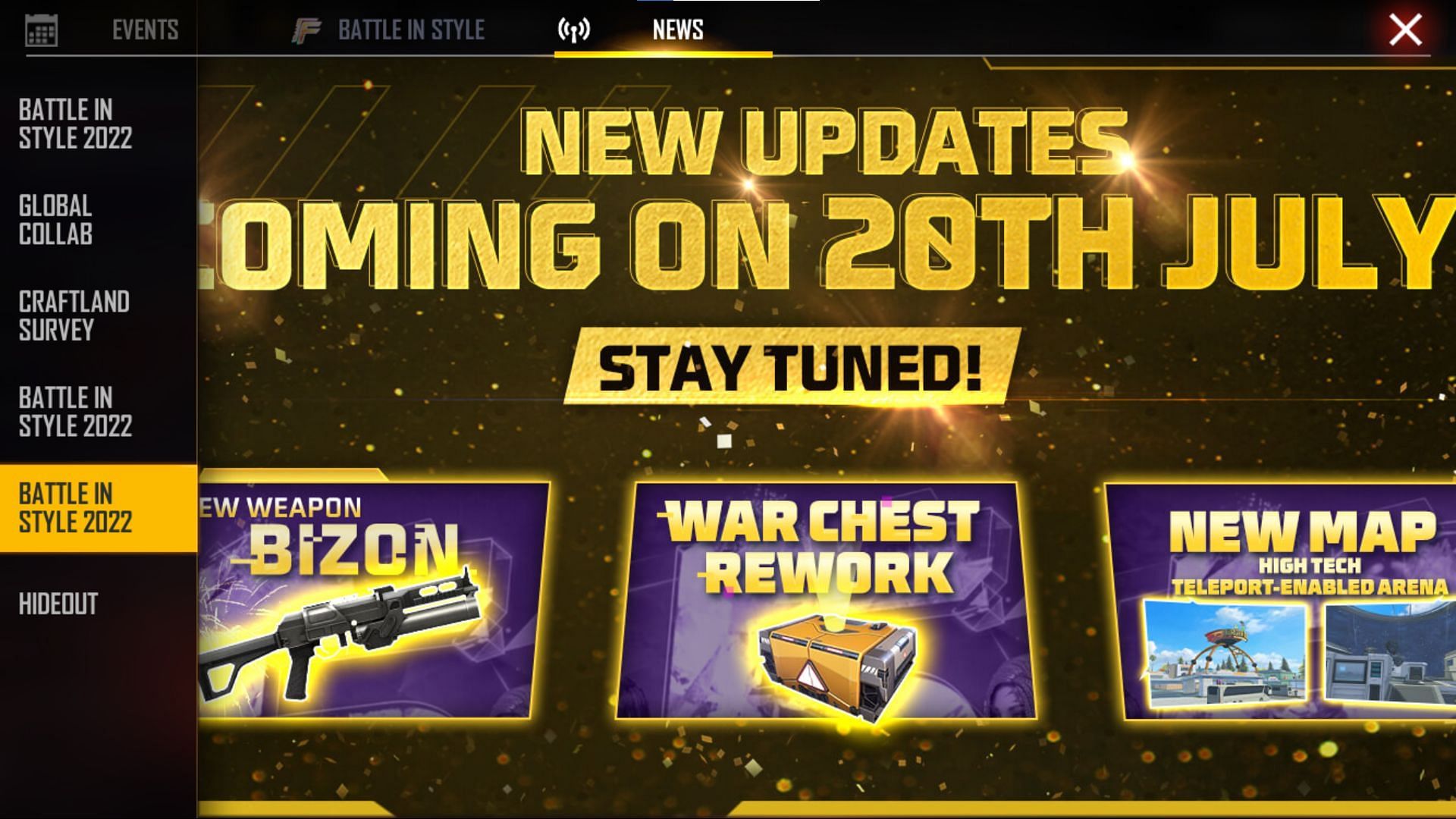 The new update will go live very soon (Image via Garena)