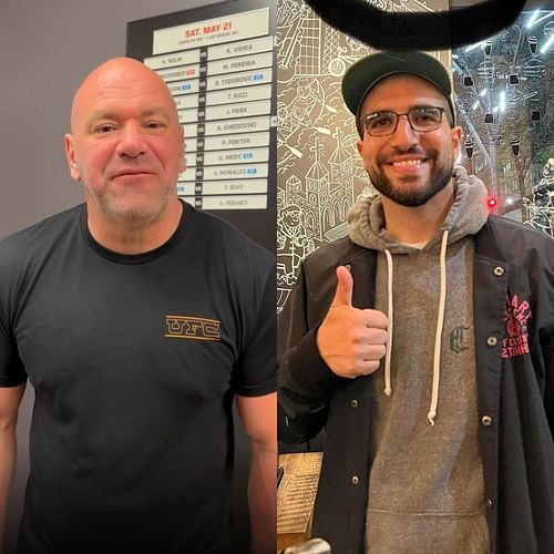 Dana White (L) Ariel Helwani (R) [Images via @danawhite & @arielhelwani on Instagram]