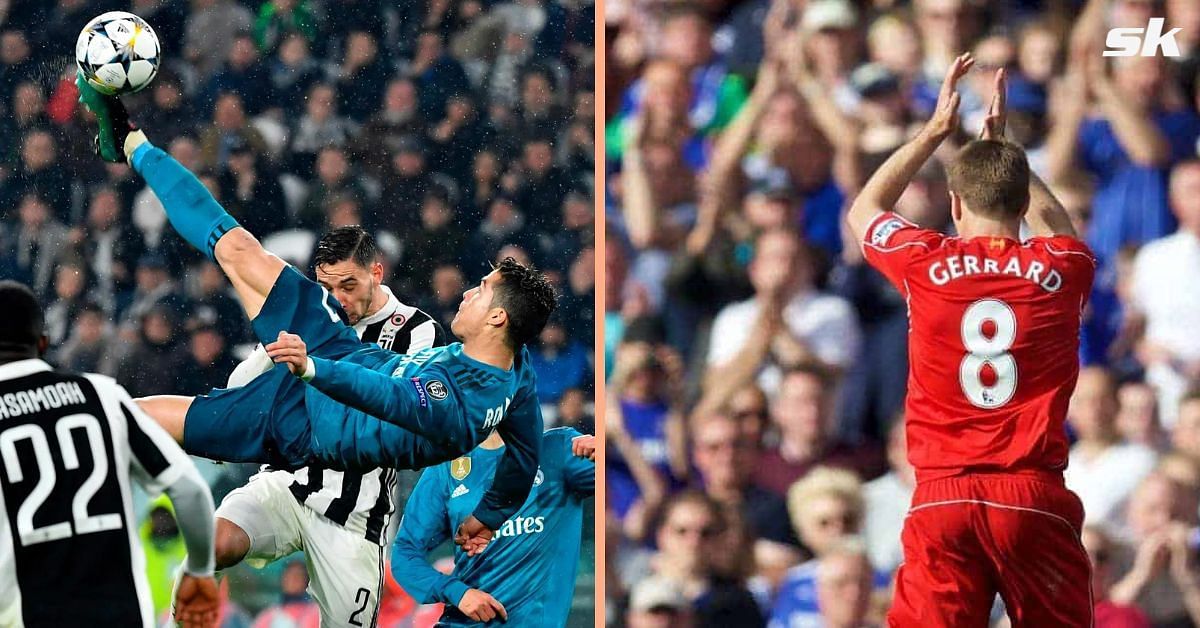 Cristiano Ronaldo (left) and Steven Gerrard (right)