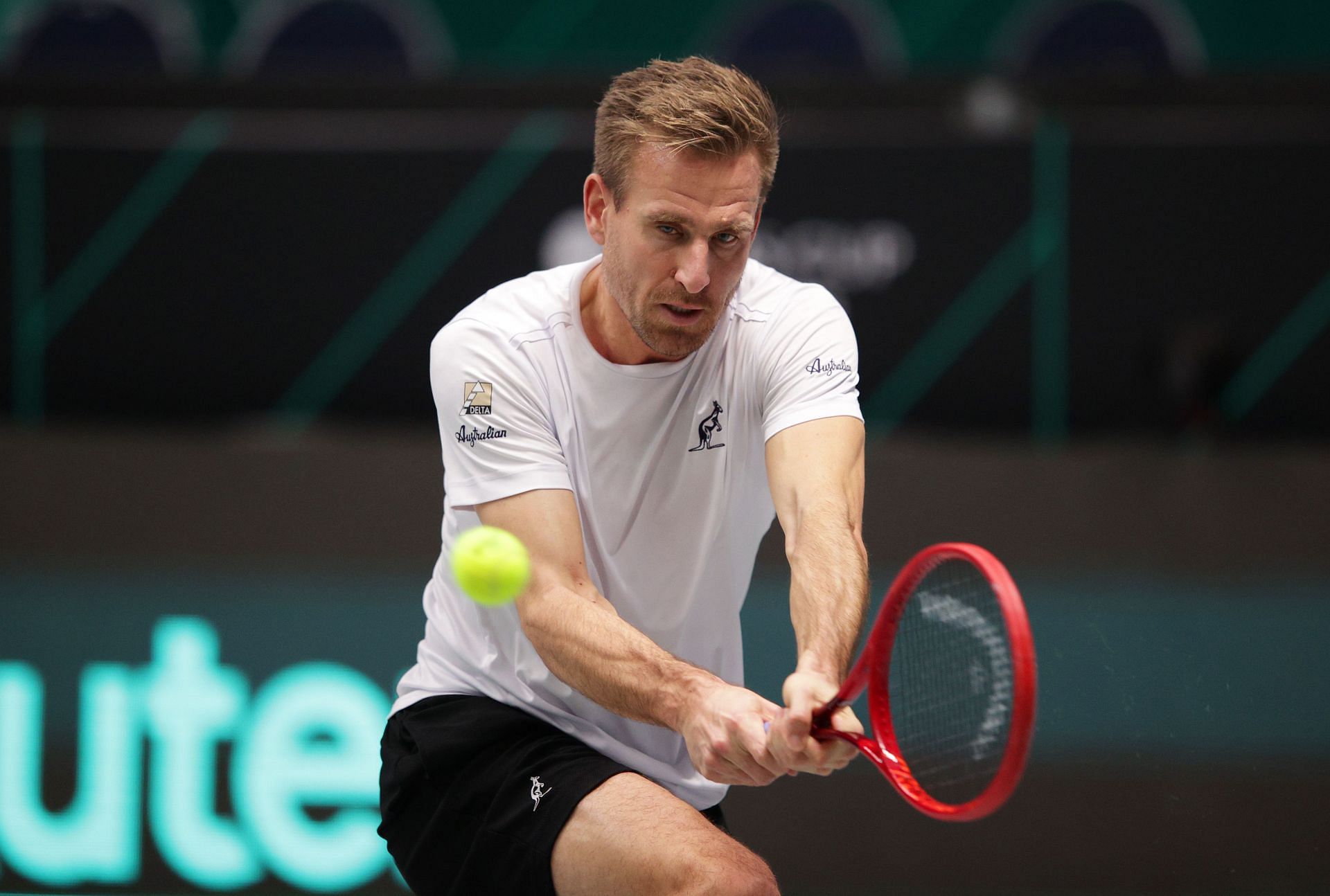 Peter Gojowczyk at the 2021 Davis Cup Finals.